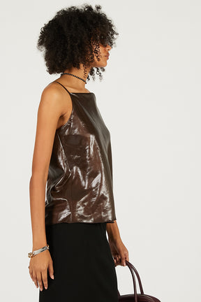 Leather Satin Camisole - 2026 SPRING