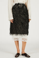 Sheer Feather Wrap Skirt - 2026 SPRING
