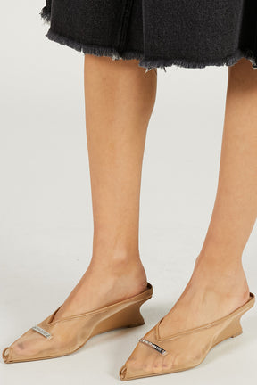 Wedge-Sole Cut Mules - 2026 SPRING