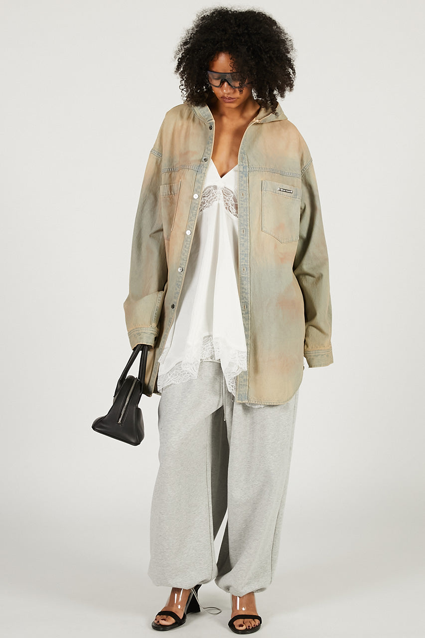 Denim Hooded Shirt - 2026 SPRING