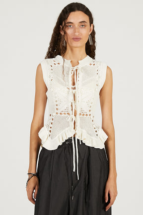 Motif Pattern 2-Way Knit Vest - 2026 SPRING