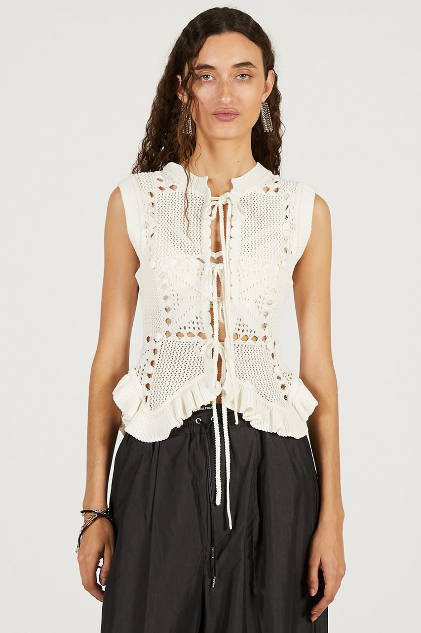 Motif Pattern 2-Way Knit Vest - 2026 SPRING