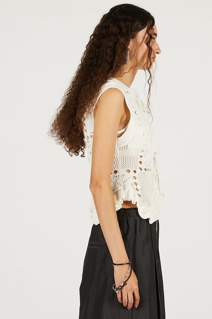 Motif Pattern 2-Way Knit Vest - 2026 SPRING