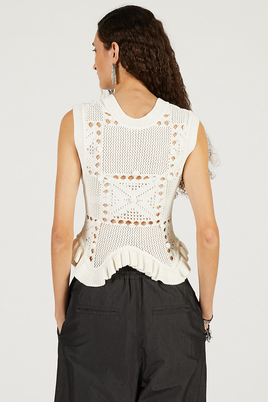 Motif Pattern 2-Way Knit Vest - 2026 SPRING