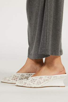 Wedge-Sole Cut Mules - 2026 SPRING