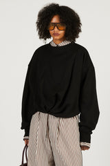 Twisted Belted Sweatshirt