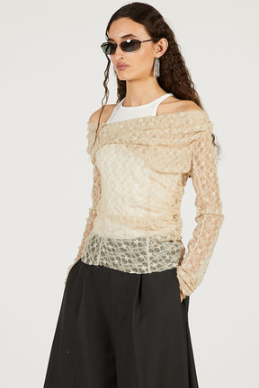 Off-Shoulder Layered Top - 2026 SPRING