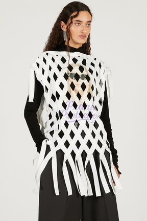 Woven Grid "aesthetic" Top - 2026 SPRING