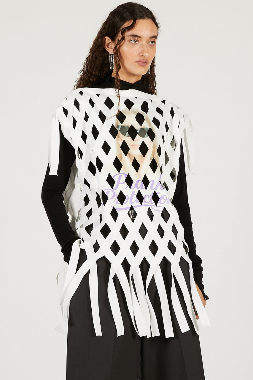 Woven Grid "aesthetic" Top - 2026 SPRING