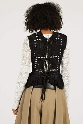 Motif Pattern 2-Way Knit Vest - 2026 SPRING