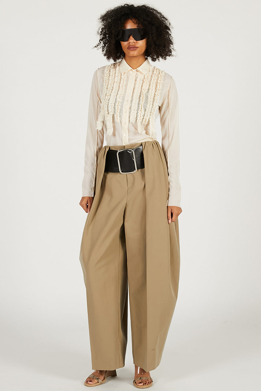 Ruffled Jersey Shirt - 2026 SPRING