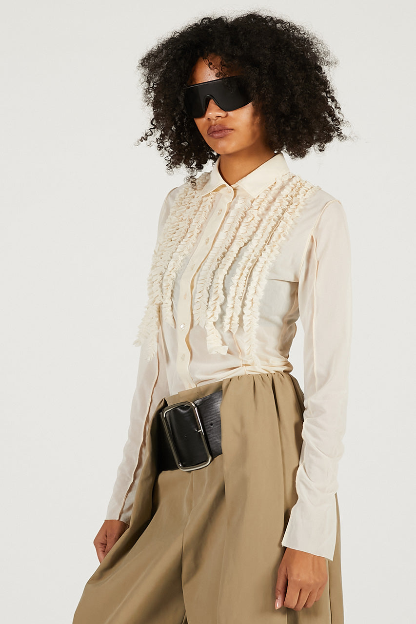 Ruffled Jersey Shirt - 2026 SPRING