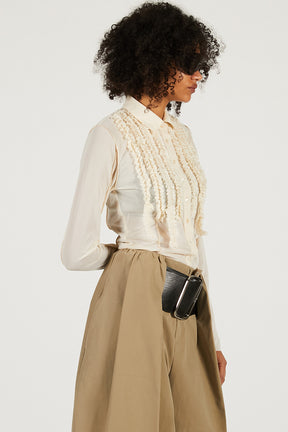 Ruffled Jersey Shirt - 2026 SPRING
