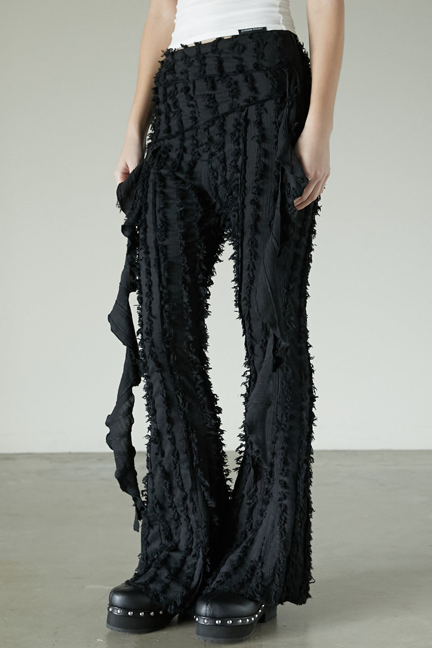 【25 SPRING PRE ORDER】Fringe Jacquard Flare Pants