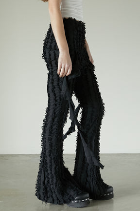 【25 SPRING PRE ORDER】Fringe Jacquard Flare Pants