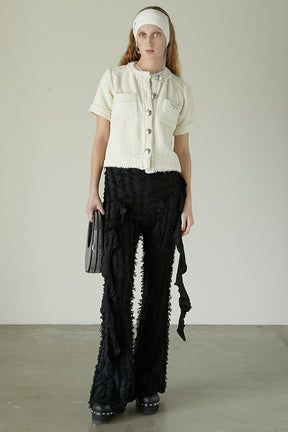 【25 SPRING PRE ORDER】Fringe Jacquard Flare Pants