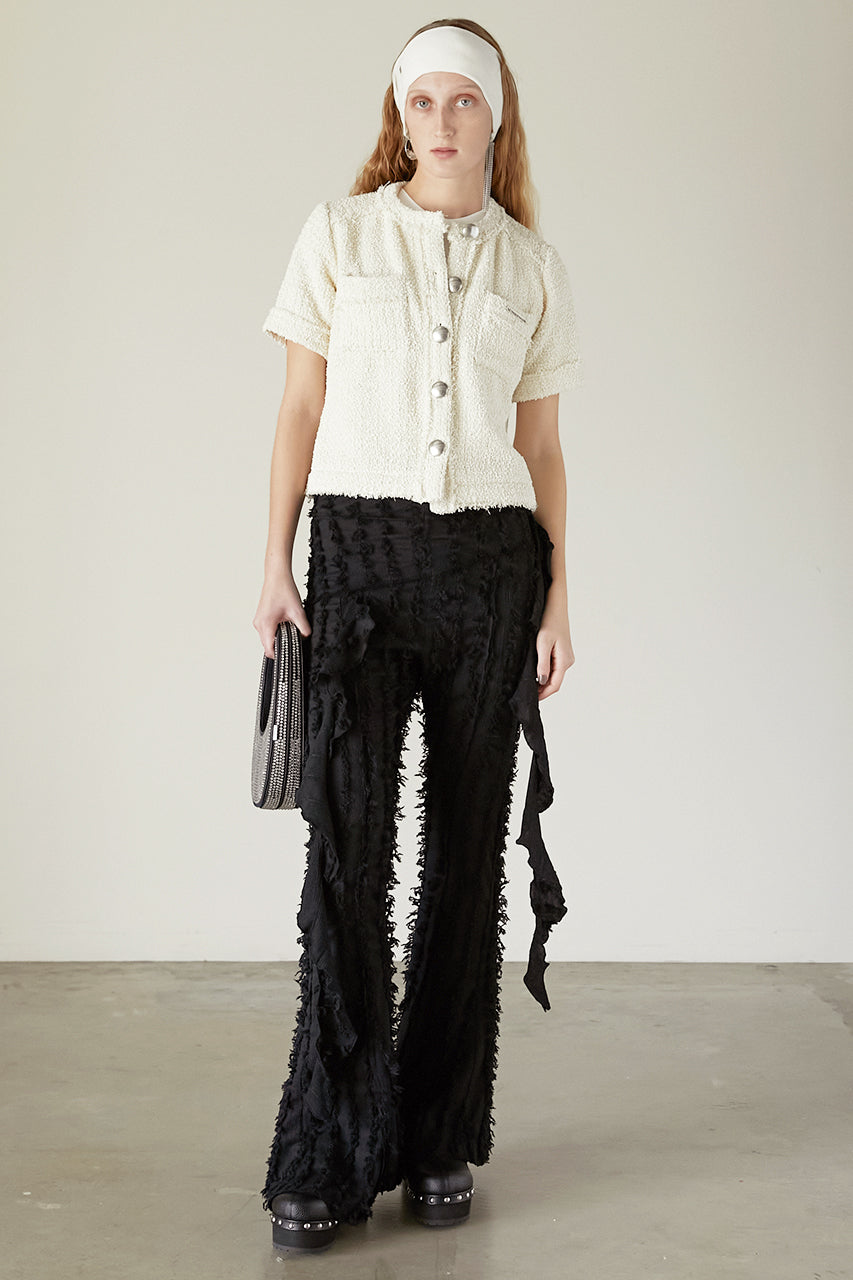 【25 SPRING PRE ORDER】Fringe Jacquard Flare Pants