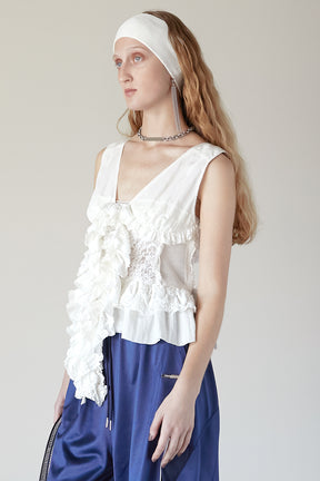 【25 SPRING PRE ORDER】Mixed Frill Top