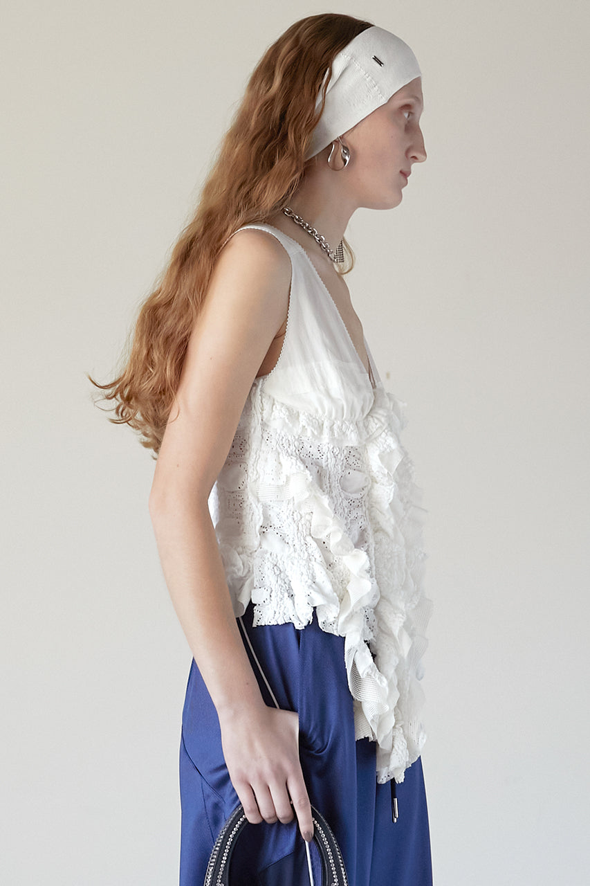 【25 SPRING PRE ORDER】Mixed Frill Top