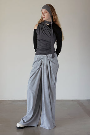 【25 SPRING PRE ORDER】Drape Front Jersey Pants