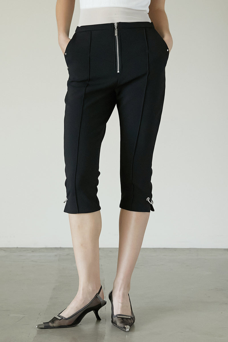 【prank project 】Front Zip Capri Pants Front Zip Capri Pants - SALE