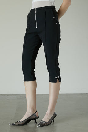 【25 SPRING PRE ORDER】Front Zip Capri Pants