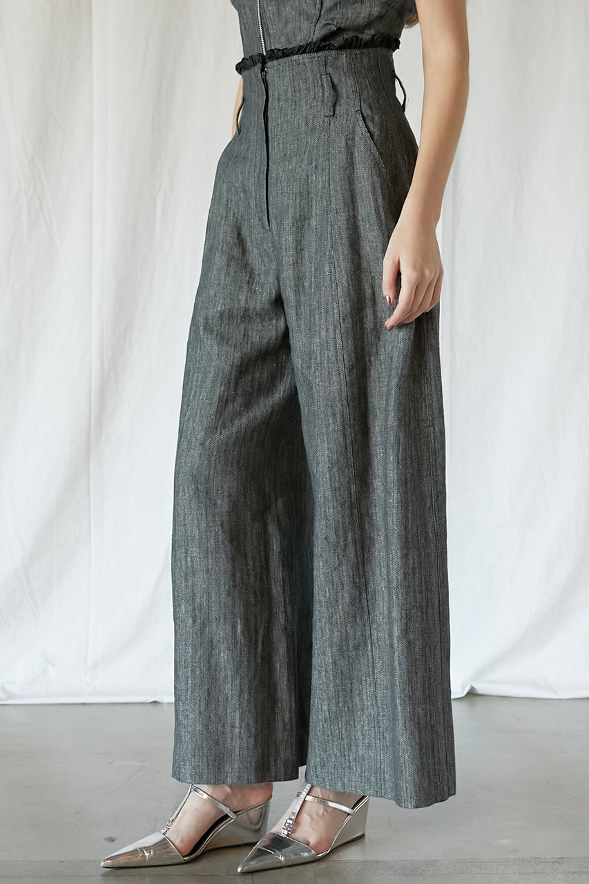 【25 SPRING PRE ORDER】Ruffle Layered Wide Pants