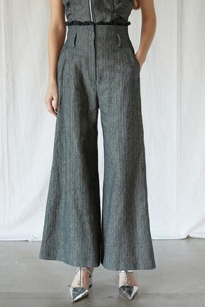 【25 SPRING PRE ORDER】Ruffle Layered Wide Pants