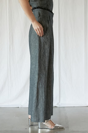 【25 SPRING PRE ORDER】Ruffle Layered Wide Pants