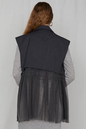 【25 SPRING PRE ORDER】Tulle Docking Gilet