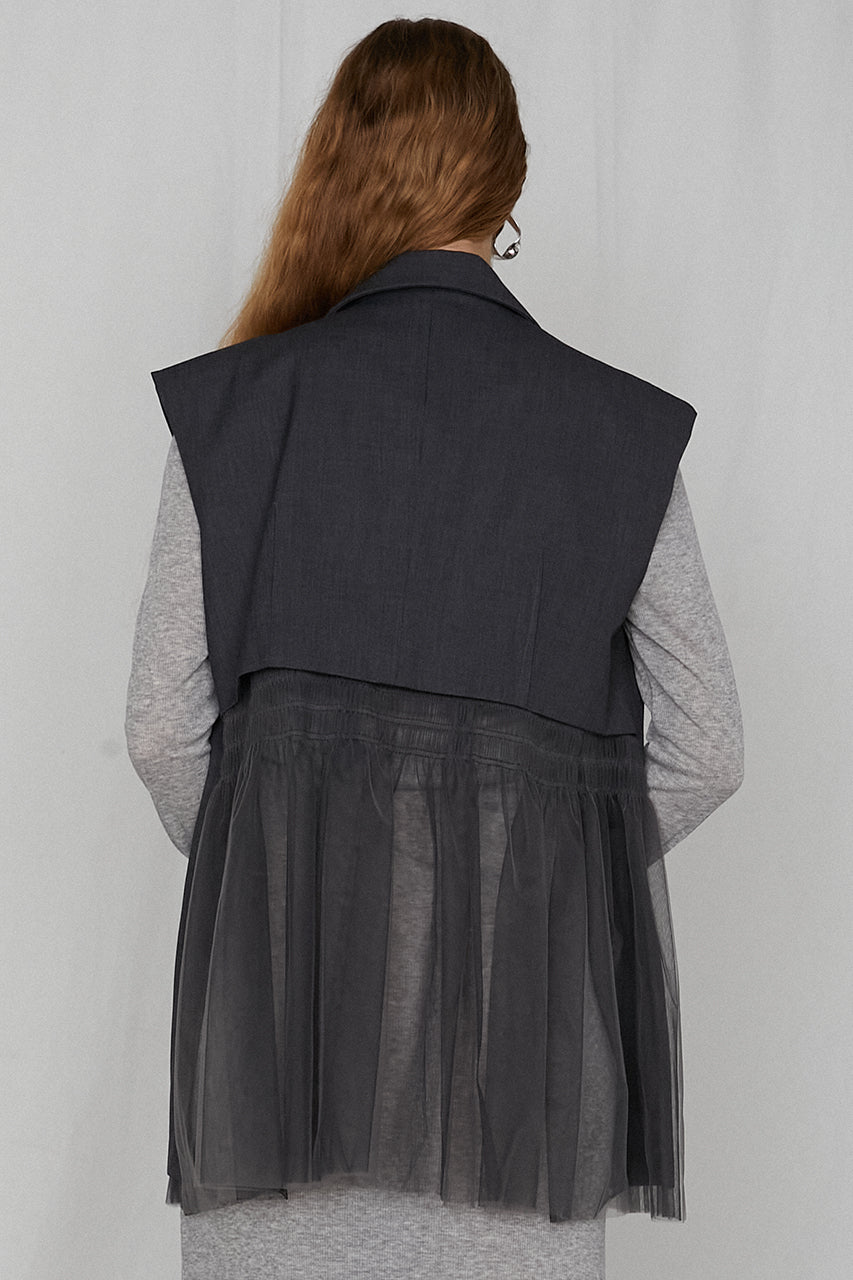 【25 SPRING PRE ORDER】Tulle Docking Gilet