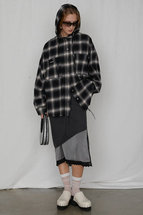 【25 SPRING PRE ORDER】Hooded Check Shirt