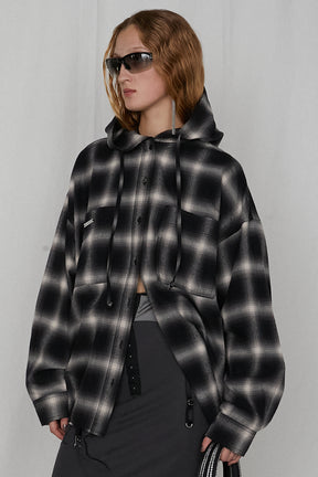 【25 SPRING PRE ORDER】Hooded Check Shirt