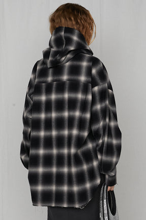 【25 SPRING PRE ORDER】Hooded Check Shirt