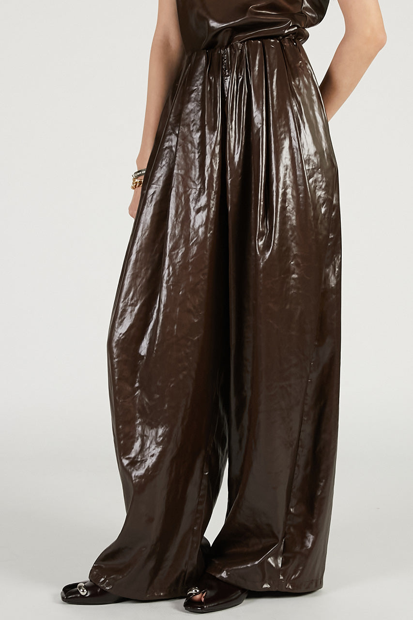 Leather Satin Pants - 2026 SPRING