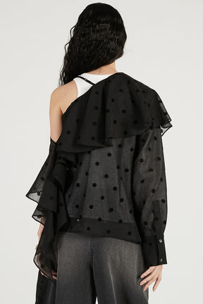 One-Shoulder Ruffled Top - 2026 SPRING