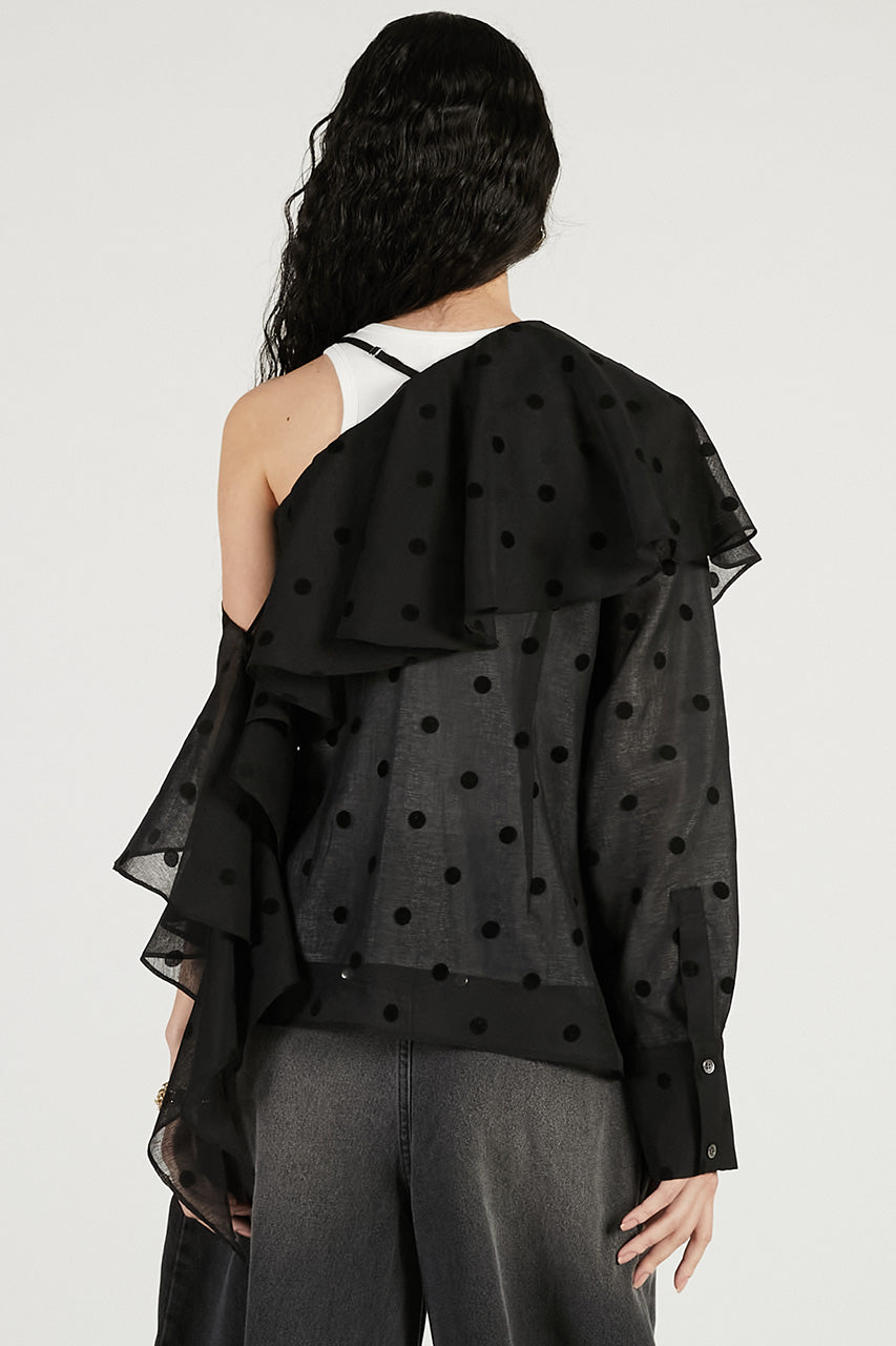 One-Shoulder Ruffled Top - 2026 SPRING