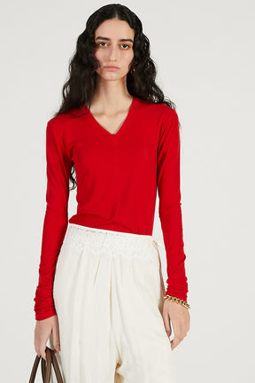 Deep V-Neck Top - 2026 SPRING