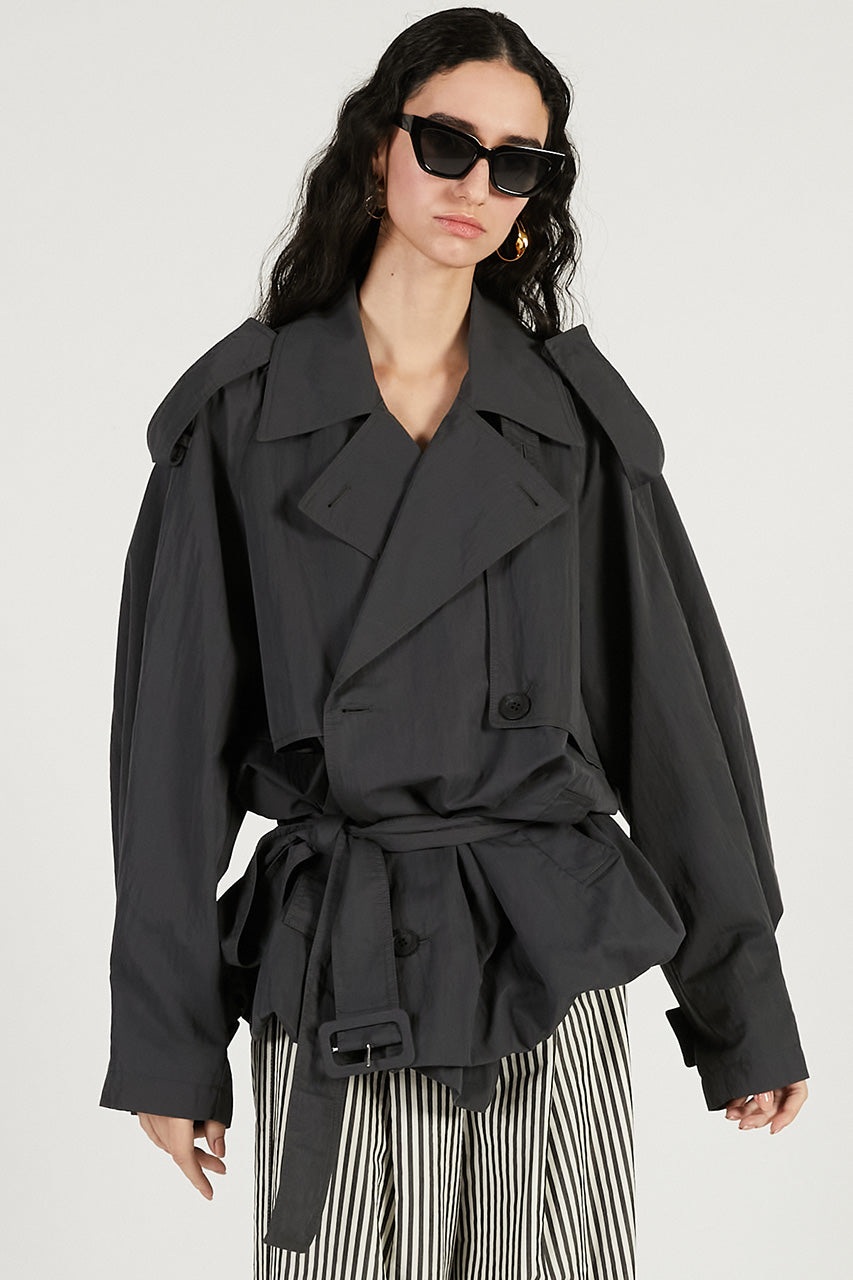 Balloon Hem Trench - 2026 SPRING