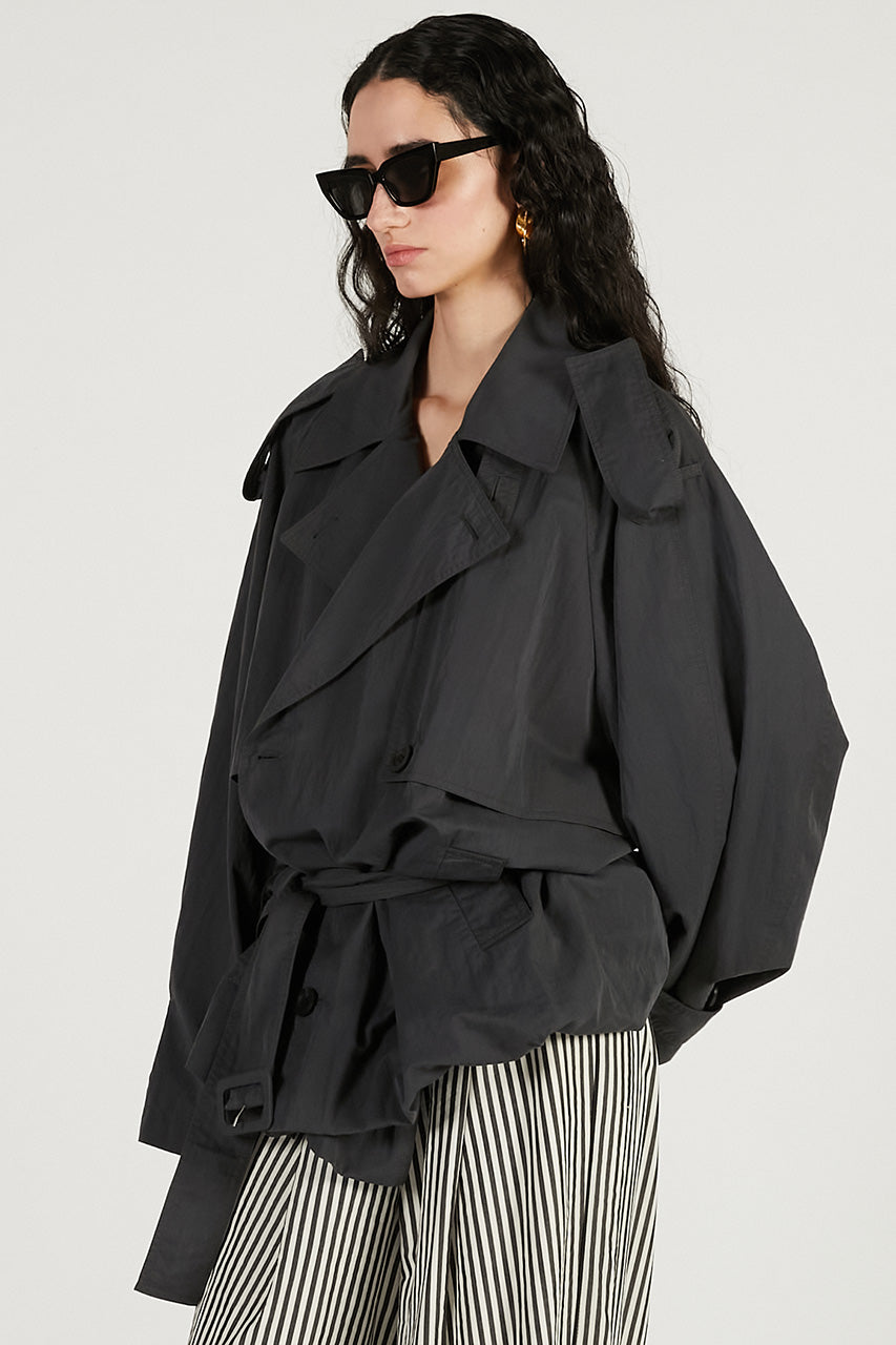 Balloon Hem Trench - 2026 SPRING