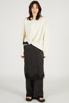 Twisted Belted Sweatshirt - 2026 SPRING