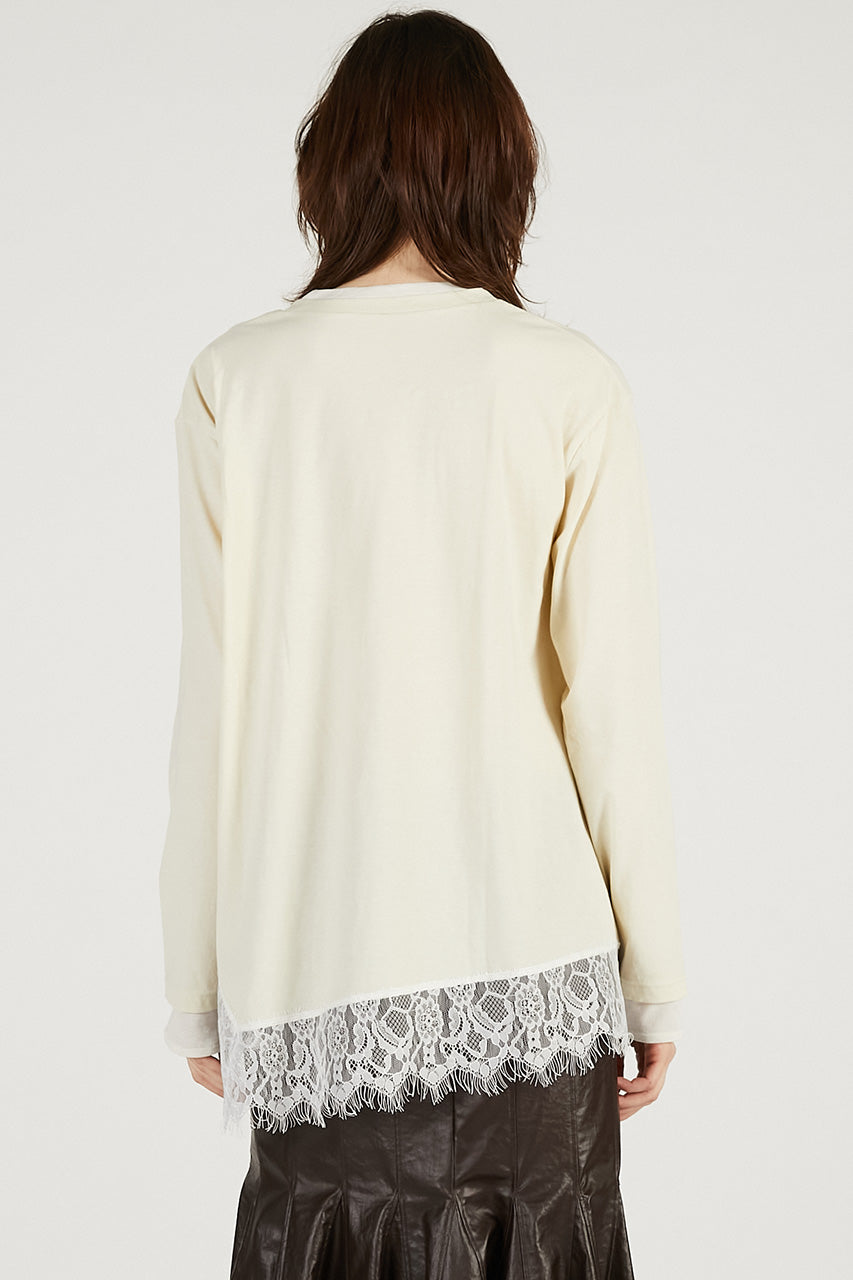 Asymmetrical Hem Lace Top - 2026 SPRING