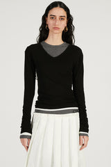 Double Neck Layered Top