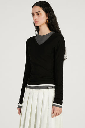 Double Neck Layered Top - 2026 SPRING