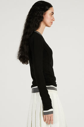 Double Neck Layered Top - 2026 SPRING