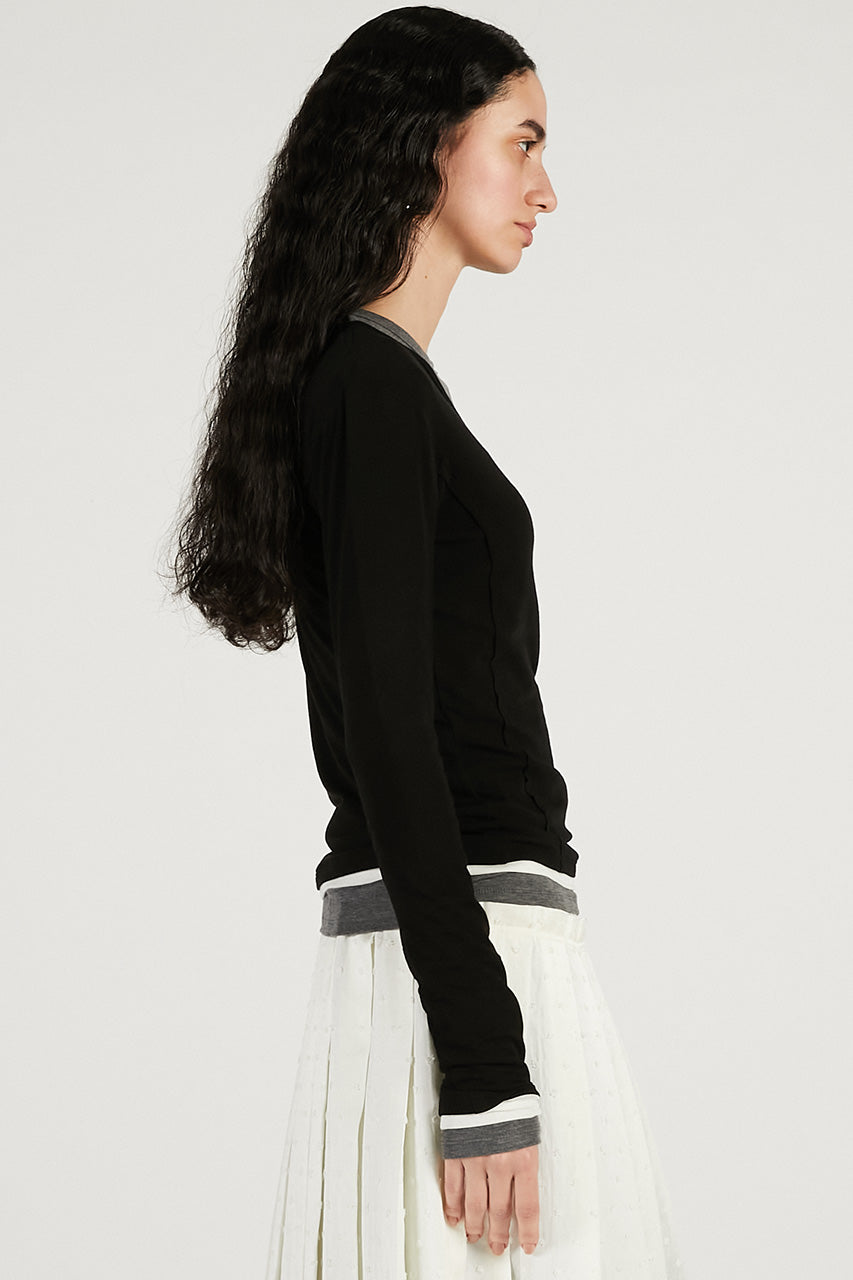 Double Neck Layered Top - 2026 SPRING