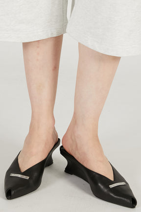 Wedge Sole Cut Mules - 2026 SPRING