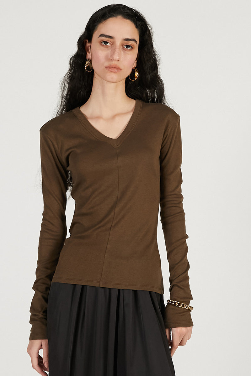 Deep V-Neck Top - 2026 SPRING