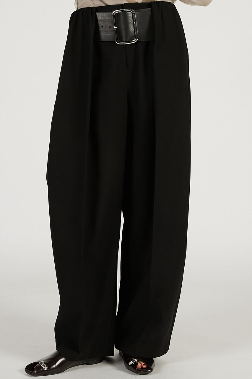 High-Waist Belted Tuck Pants - 2026 SPRING