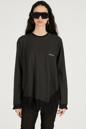 Asymmetrical Hem Lace Top - 2026 SPRING